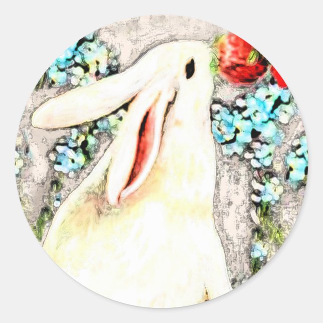 Pegatinas del Conejo de Pascua Bunny Hare (Anverso)