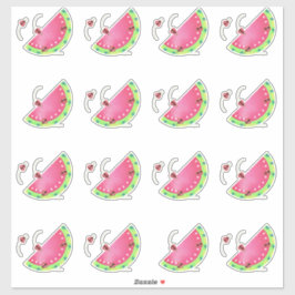 Pegatinas del contorno de la sandía de Ladybug