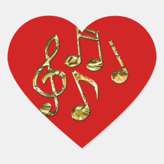 Pegatinas del corazón amantes de la MÚSICA