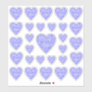 Pegatinas del corazón azul