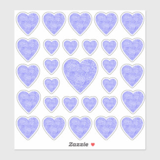 Pegatinas del corazón azul
