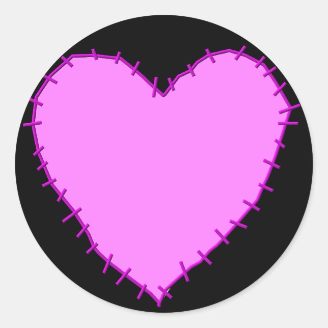 Pegatinas del corazón con puntas de KRW (Anverso)