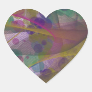 Pegatinas del corazón con un diseño colorido