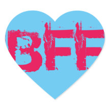 Pegatinas del corazón de BFF