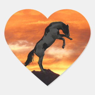 Pegatinas del Corazón de Caballo