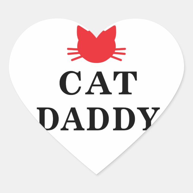 Pegatinas del corazón de Cat Daddy (Anverso)