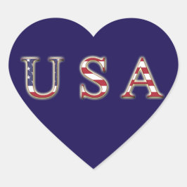 PEGATINAS del corazón de Estados Unidos, brillante