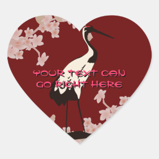 Pegatinas del Corazón de Grúa de Japón