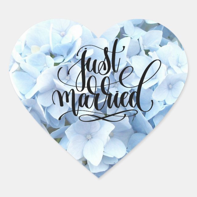 Pegatinas del corazón de Hydrangea (Anverso)