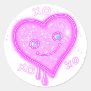 Pegatinas del Corazón de Kawaii