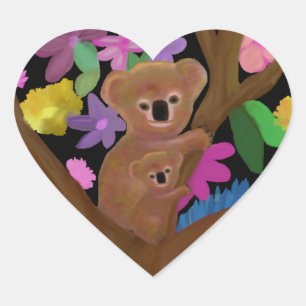Pegatinas del Corazón de Koala Luv
