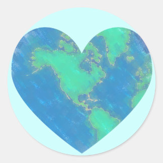 Pegatinas del corazón de la Tierra