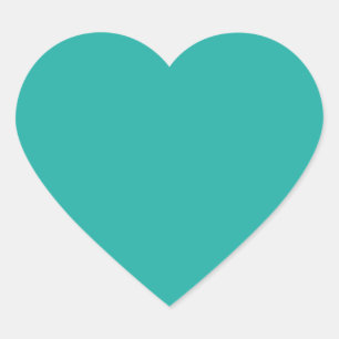 Pegatinas del corazón de la turquesa
