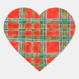PEGATINAS del corazón de MAC BAIN TARTAN