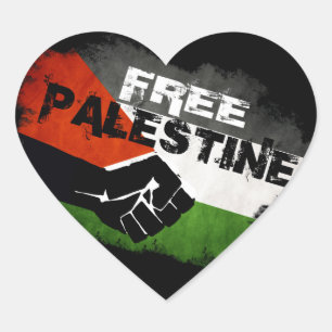 Pegatinas del corazón de Palestina Libre
