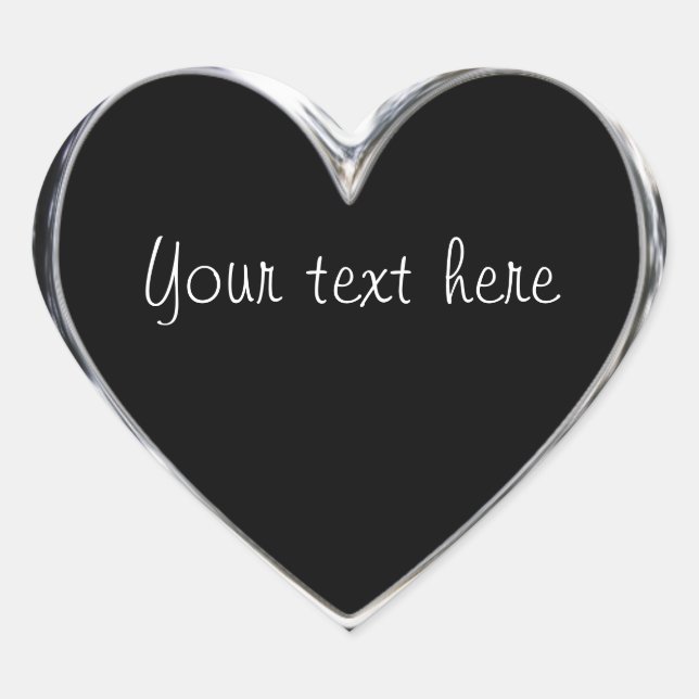 pegatinas del corazón de personalizable bordeados  (Anverso)