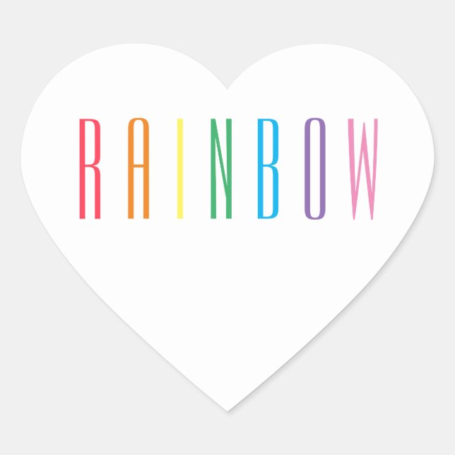 PEGATINAS del corazón de RAINBOW (Anverso)