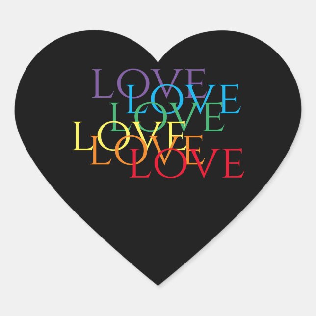 PEGATINAS del corazón de RAINBOW LOVE II (Anverso)