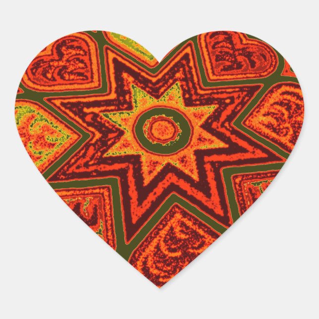 pegatinas del corazón de 'Starburst of Love' (Anverso)