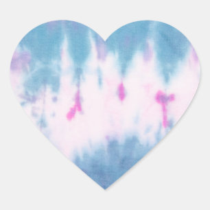 Pegatinas del corazón de tinte azul y rosa por Aka