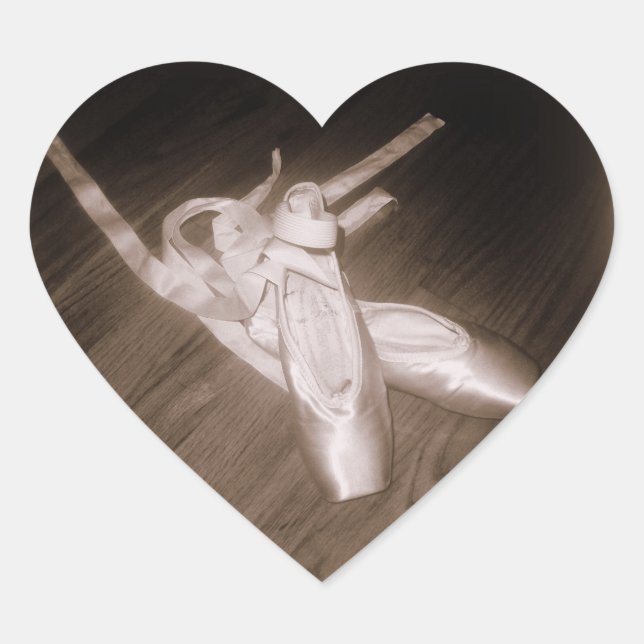 pegatinas del corazón de 'zapatillas de mano' (Anverso)