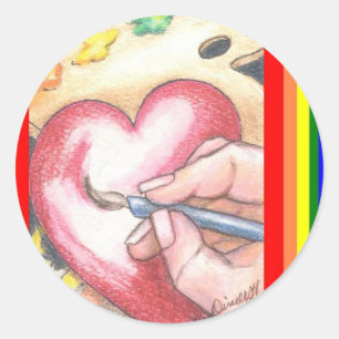 Pegatinas del corazón del artista