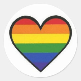 pegatinas del "Corazón del Orgullo Iris"