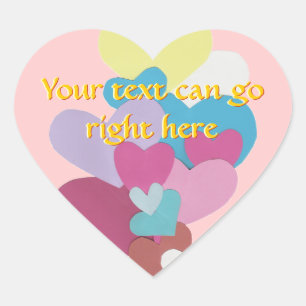 Pegatinas del corazón del papel