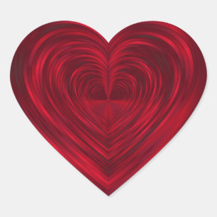 Pegatinas del corazón del Relieve metalizado rojo