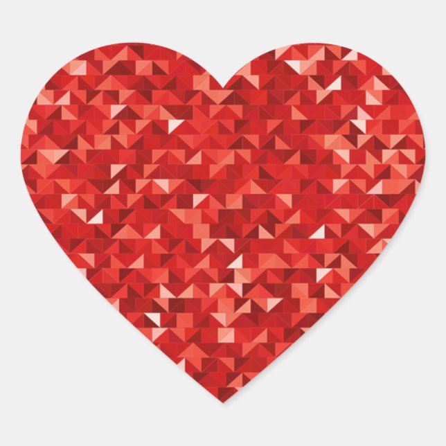 Pegatinas del corazón del Relieve metalizado rojo  (Anverso)