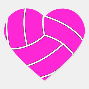 Pegatinas del corazón del voleibol