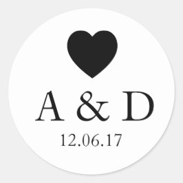 Pegatinas del corazón etiquetan compromiso de matr