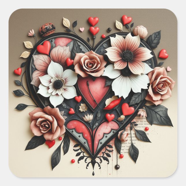 Pegatinas del Corazón Gótico (Anverso)