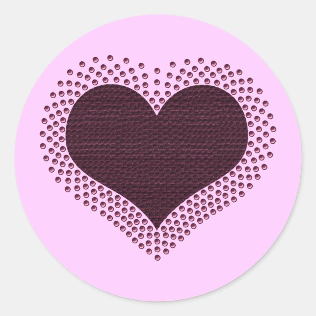 Pegatinas del corazón metálico, morado (Anverso)