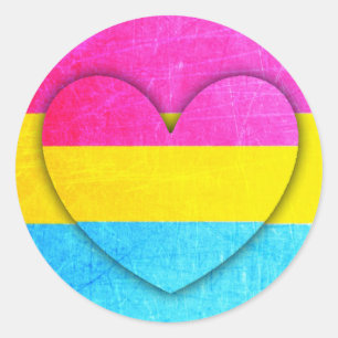 Pegatinas del corazón pansexual