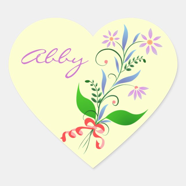 Pegatinas del corazón para Abby (Anverso)
