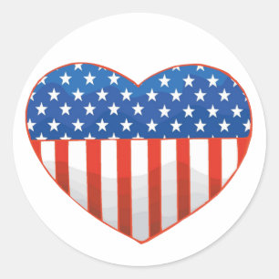 Pegatinas del Corazón Patriótico