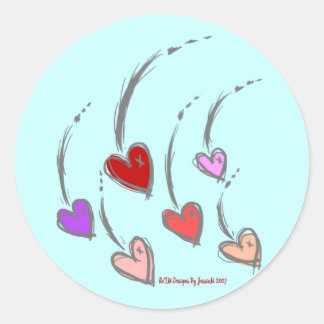 Pegatinas del corazón que caen