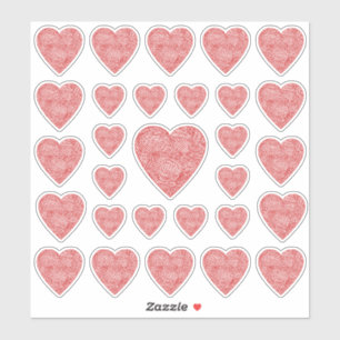 Pegatinas del corazón rojo