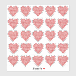 Pegatinas del corazón rojo