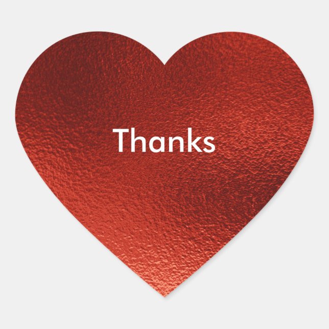 Pegatinas del corazón rojo, brillante (Anverso)