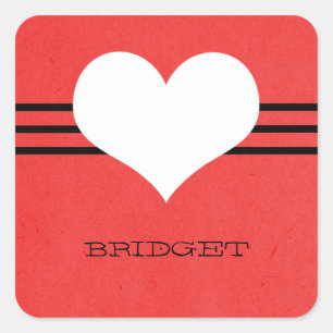 Pegatinas del corazón rojo moderno