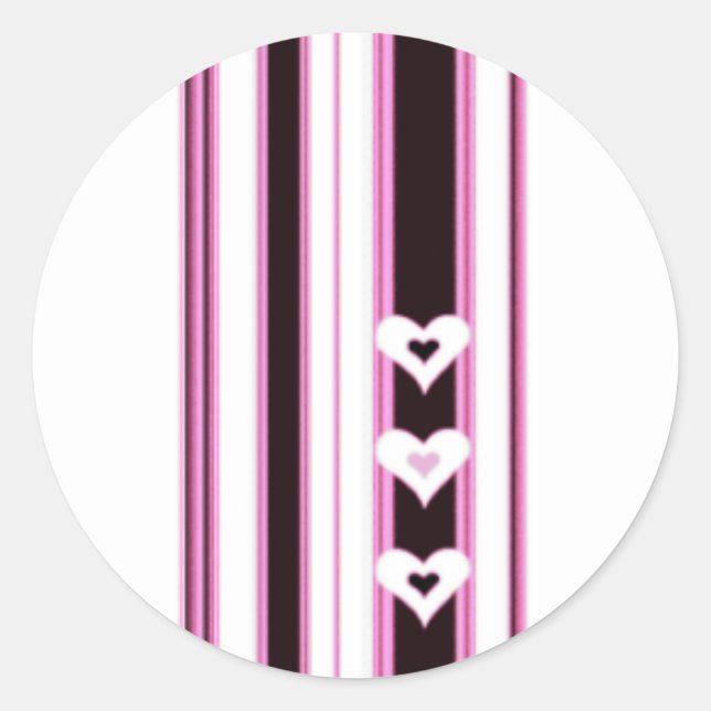 Pegatinas del corazón rosado (Anverso)