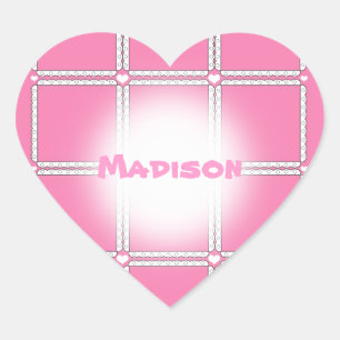 Pegatinas del corazón rosado