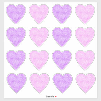 Pegatinas del corazón rosado