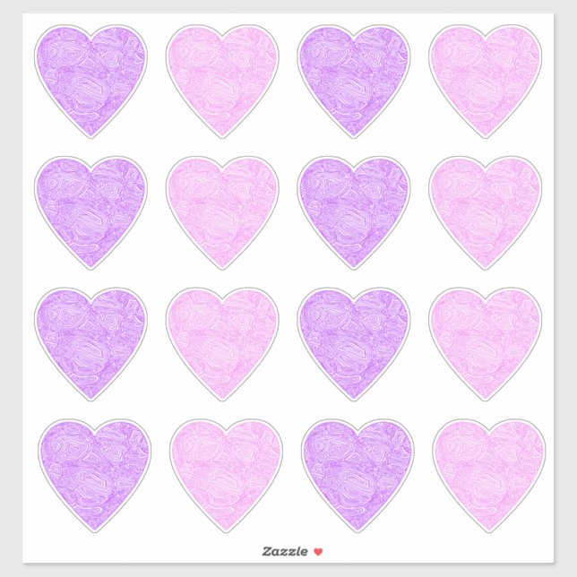 Pegatinas del corazón rosado (Hoja)