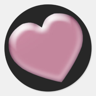 Pegatinas del corazón rosado
