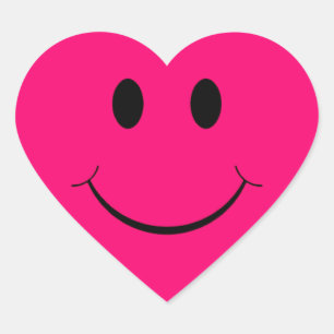 Pegatinas del corazón rosado oscuro