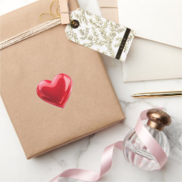 Pegatinas del corazón satinado