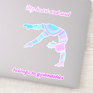 Pegatinas del corazón y alma de la gimnasia